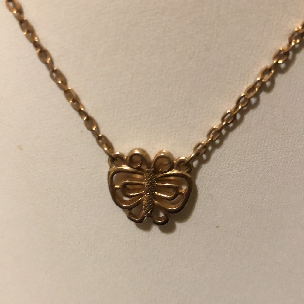 Gold plated 🦋 necklace